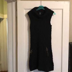 Black Dress with gold accents